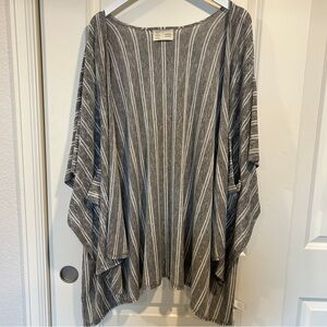 Anthropologie Saturday Sunday Women’s Grey and White Striped Cardigan - OS